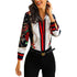 Women Floral Chain Print Elegant Blouse